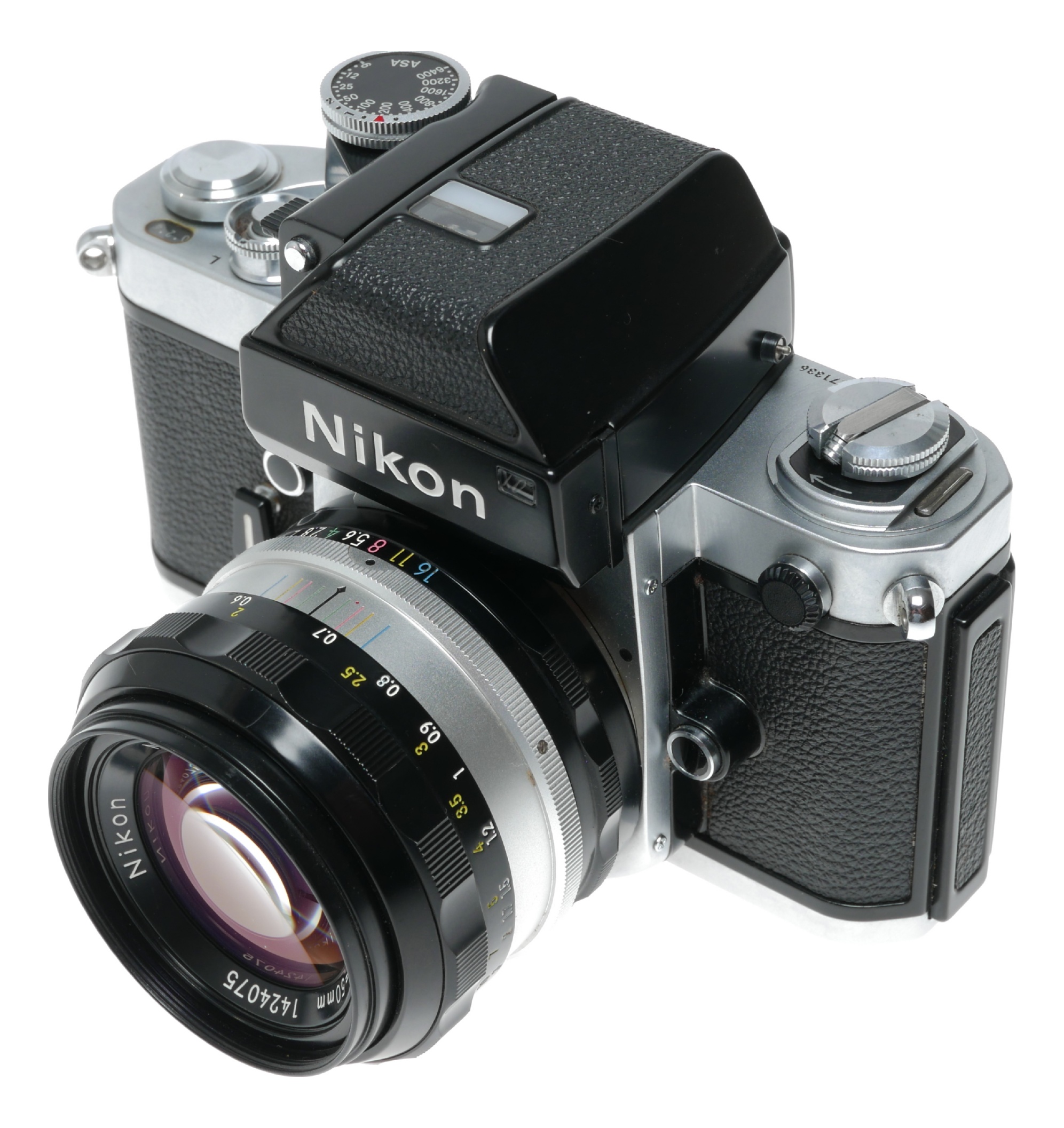 Nikon F2 SLR vintage film camera Nikkor-S.C Auto 1.4 f=50mm