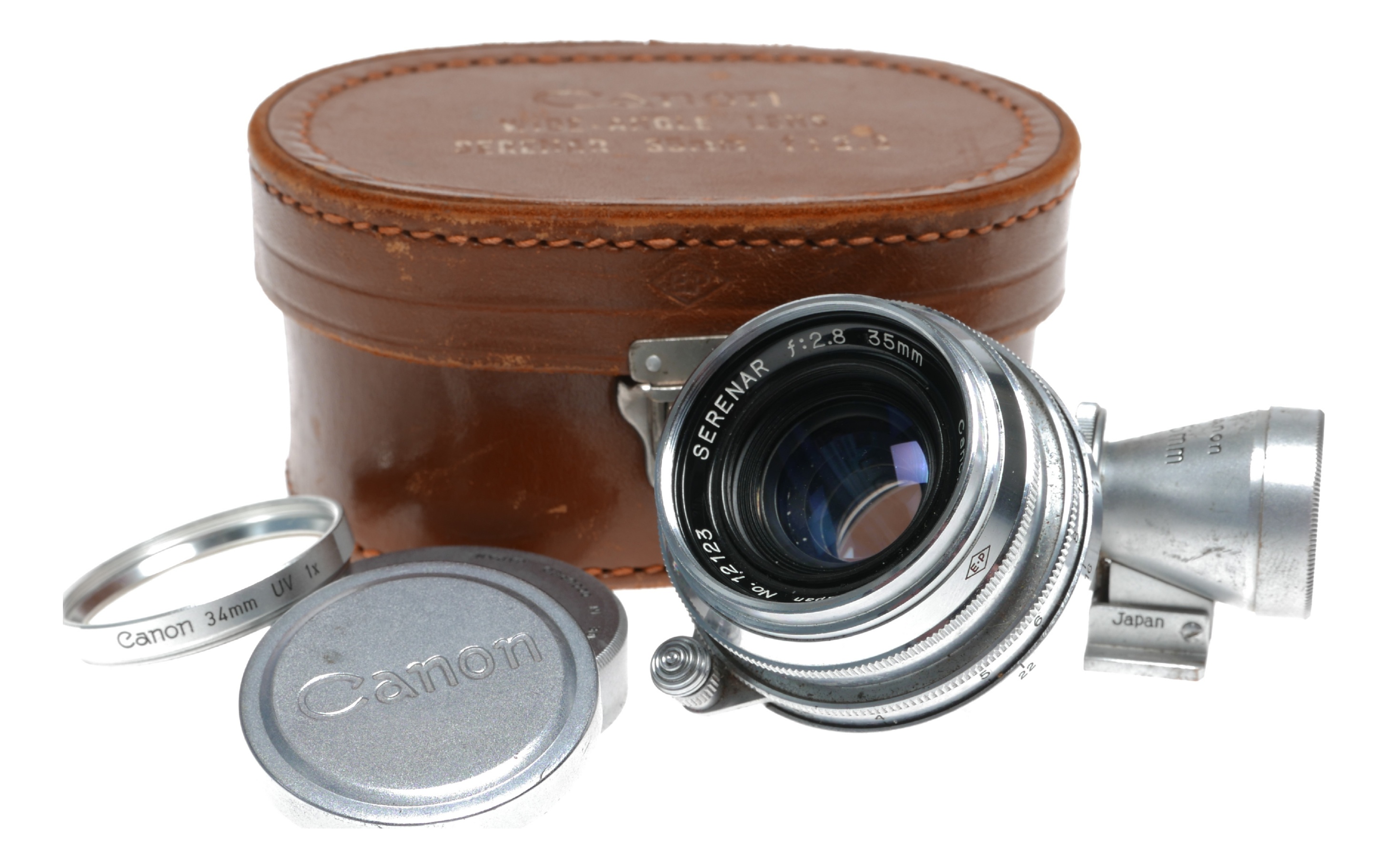 Canon SERENAR 35㎜f2.8 L CANON SERENAR 35MM F2.8 LEICA LTM39 LENS W/VIEWFINDER CASE