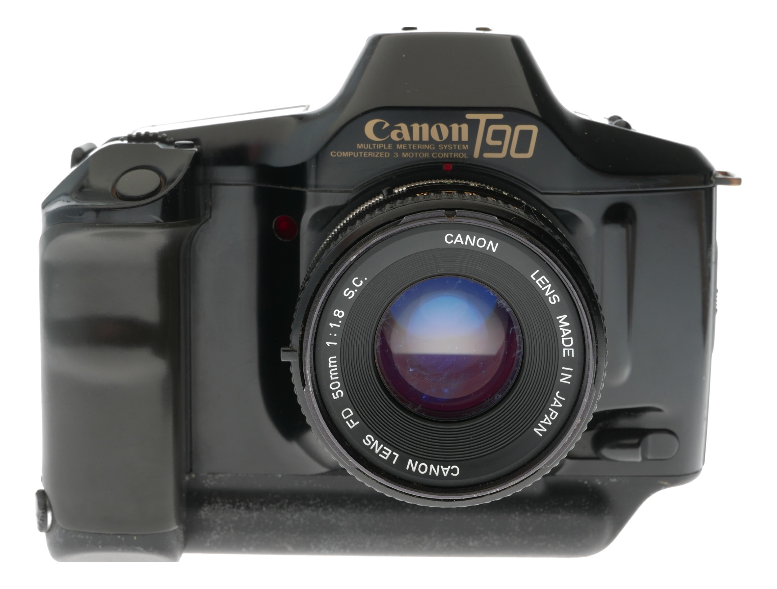 Canon T90 Black SLR camera Retro FD 50mm 1.8 S.S.C lens strap