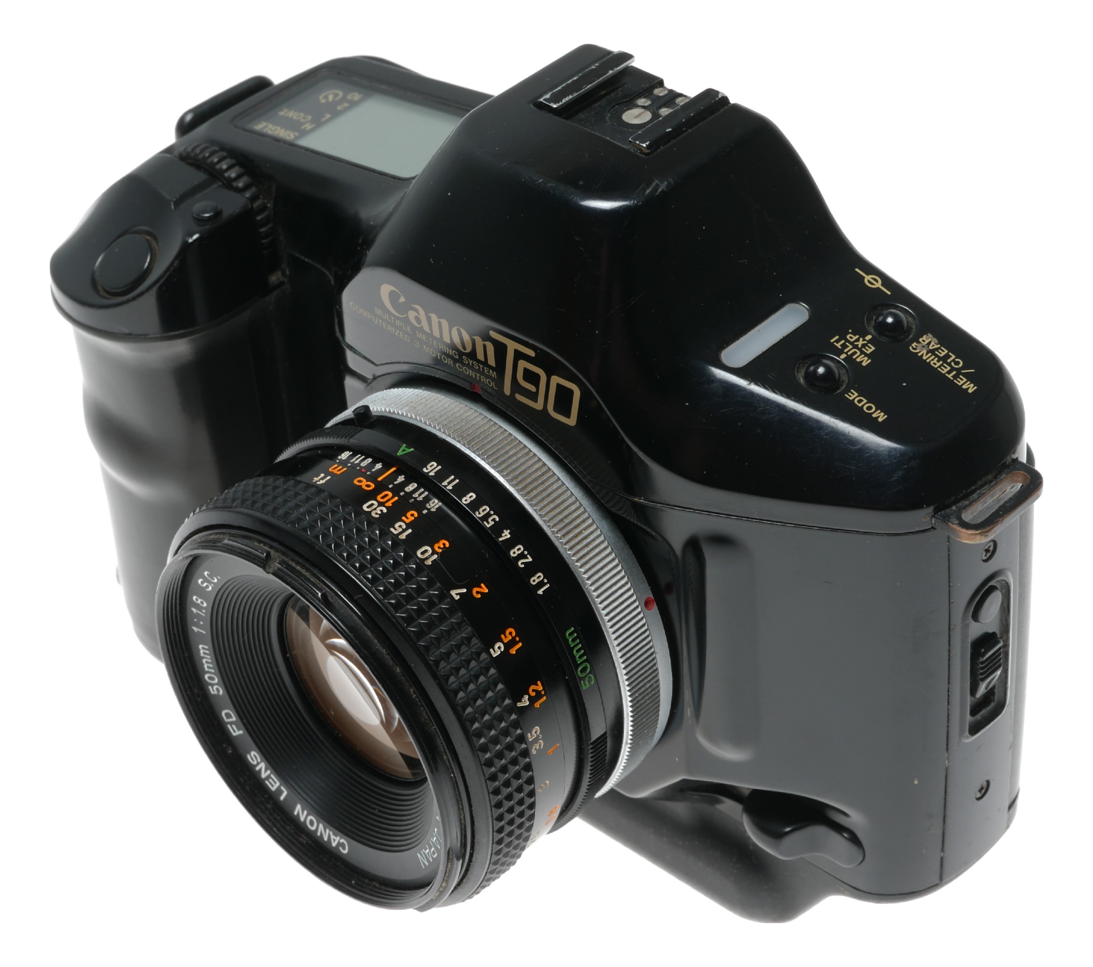Canon T90 Black SLR camera Retro FD 50mm 1.8 S.S.C lens