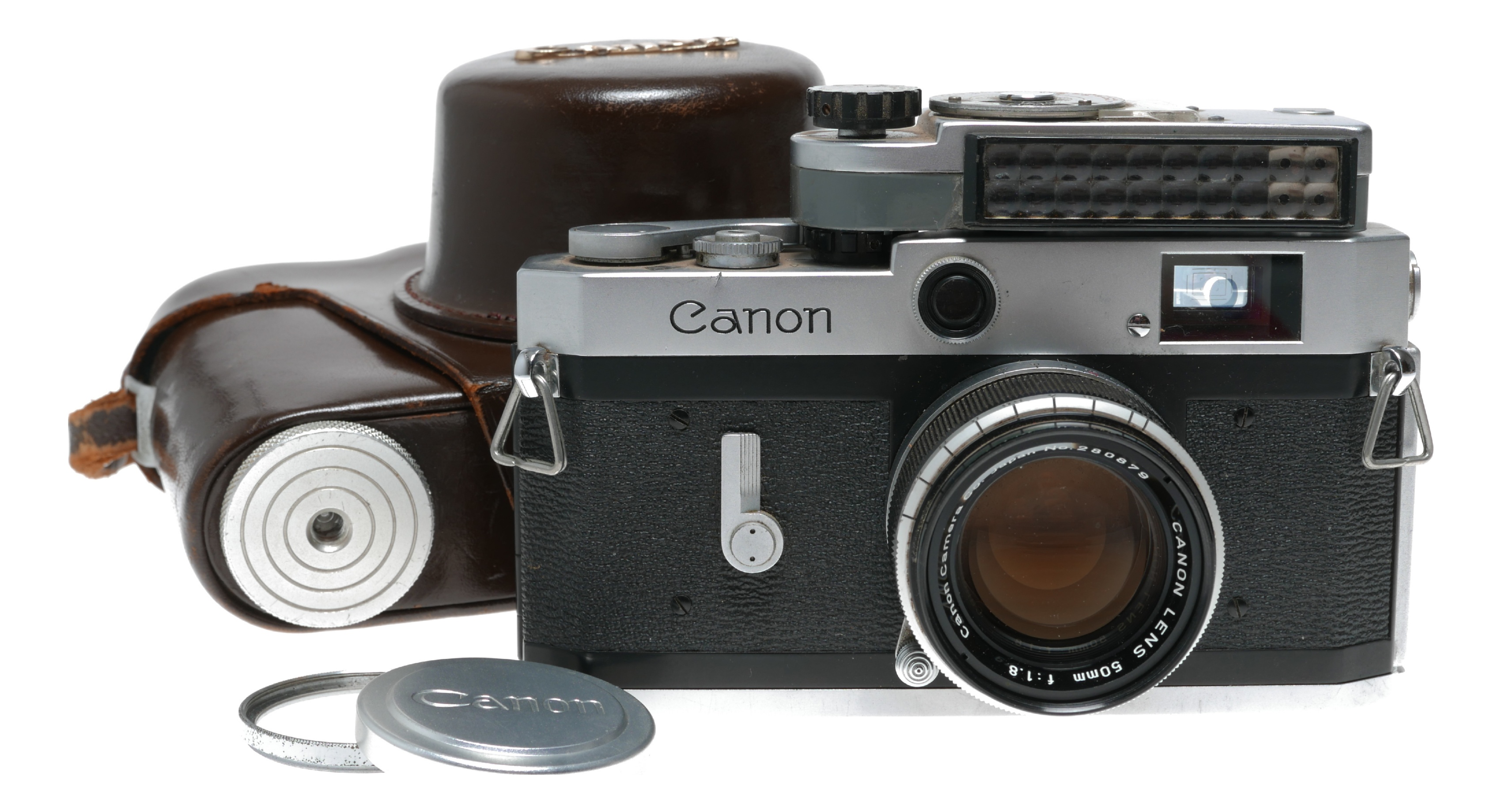 Canon P Camera rangefinder with Leica screw mount 1.8/50mm lens