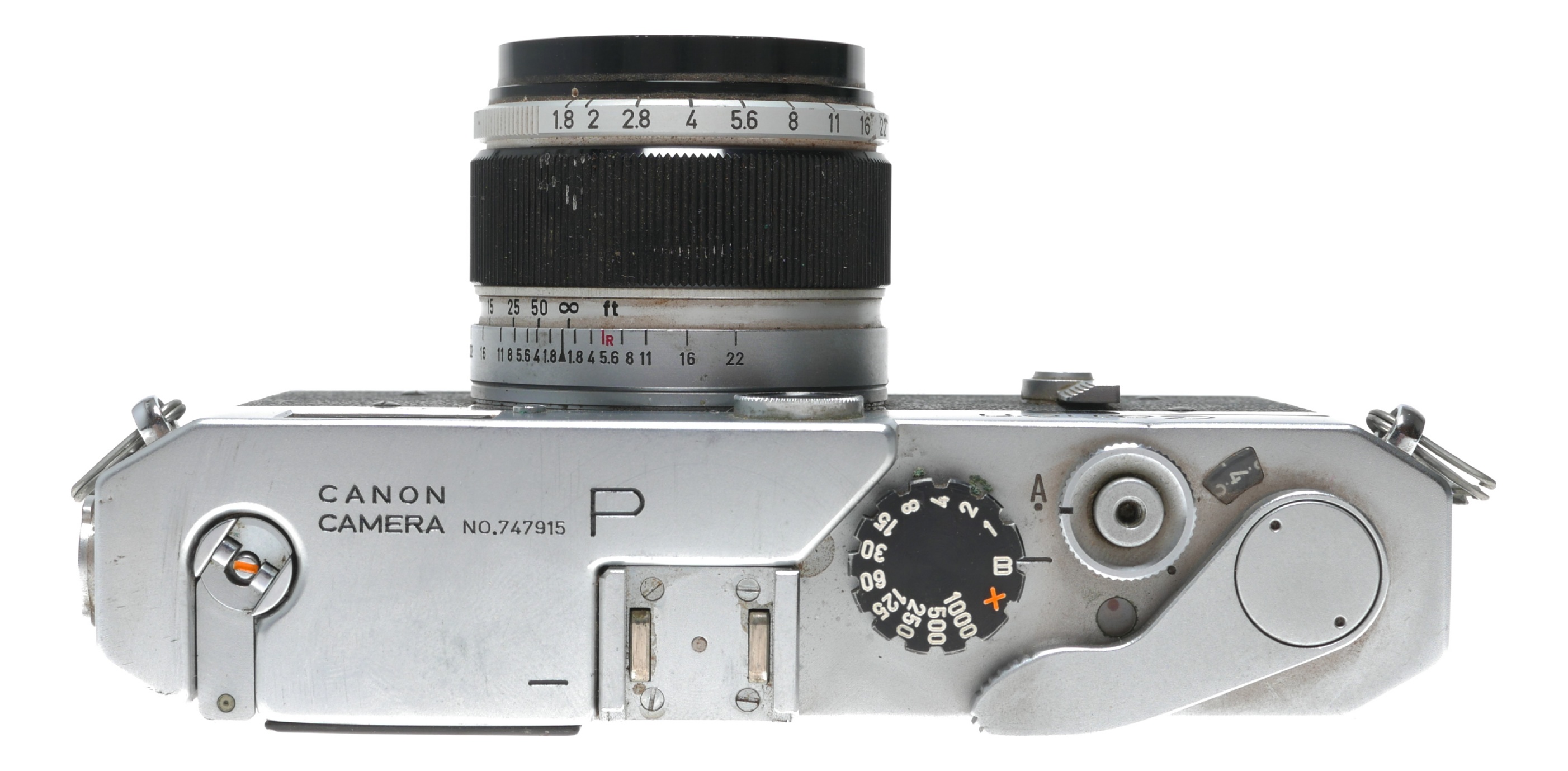 Canon P Camera rangefinder with Leica screw mount 1.8/50mm lens