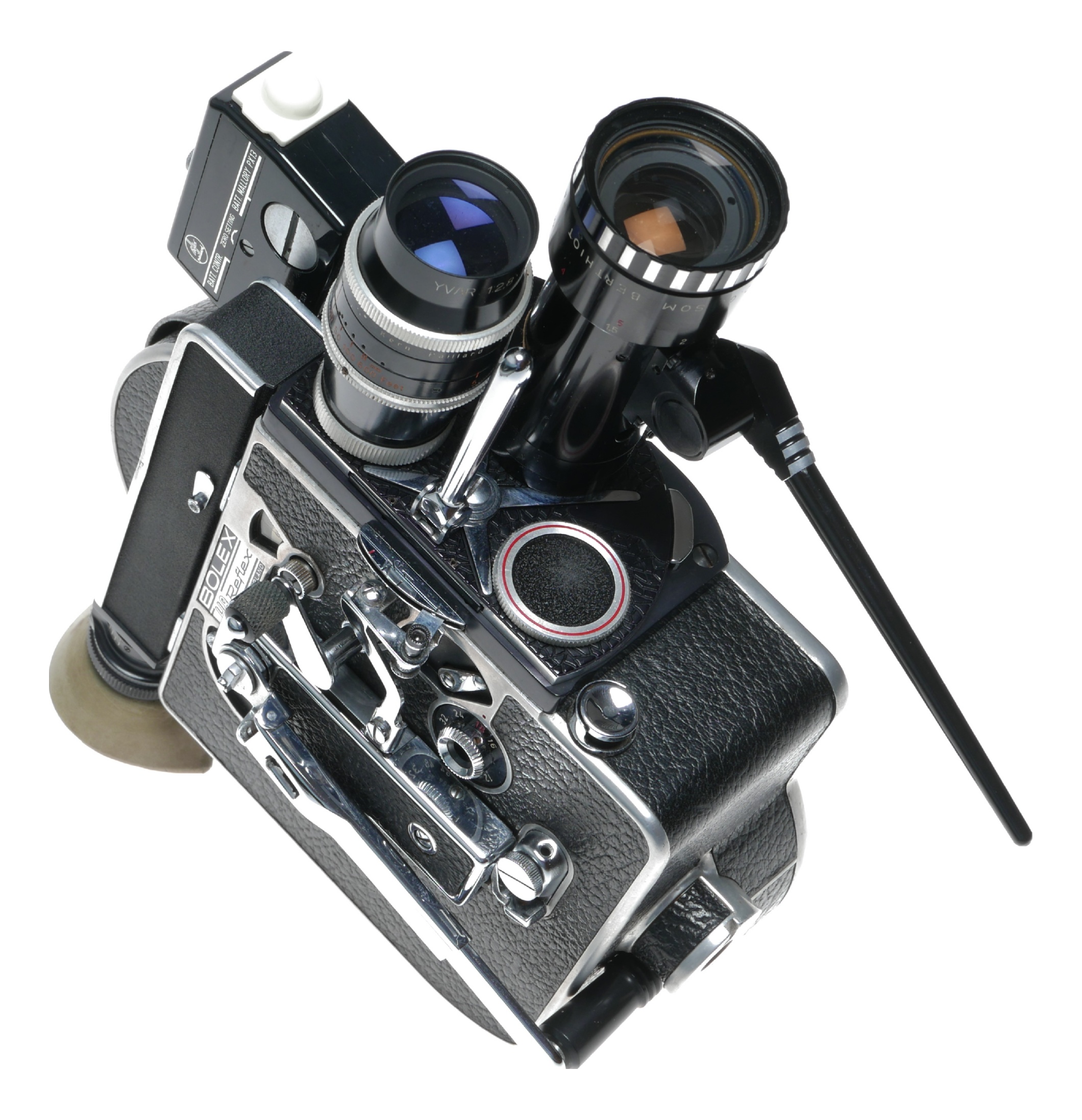 Bolex H8 Reflex camera 16mm Movie Som Berthiot Zoom 2.8/75mm Yvar