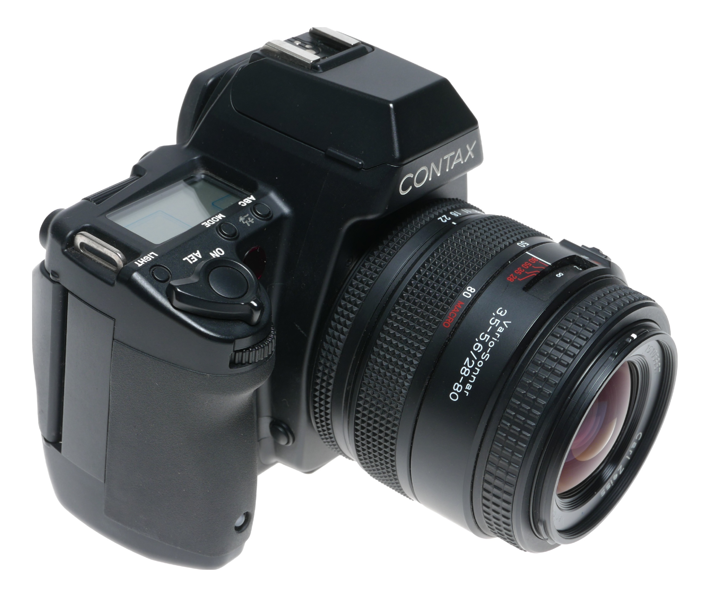 Contax NX film SLR camera Vario Sonnar 28-80mm Zoom lens vintage