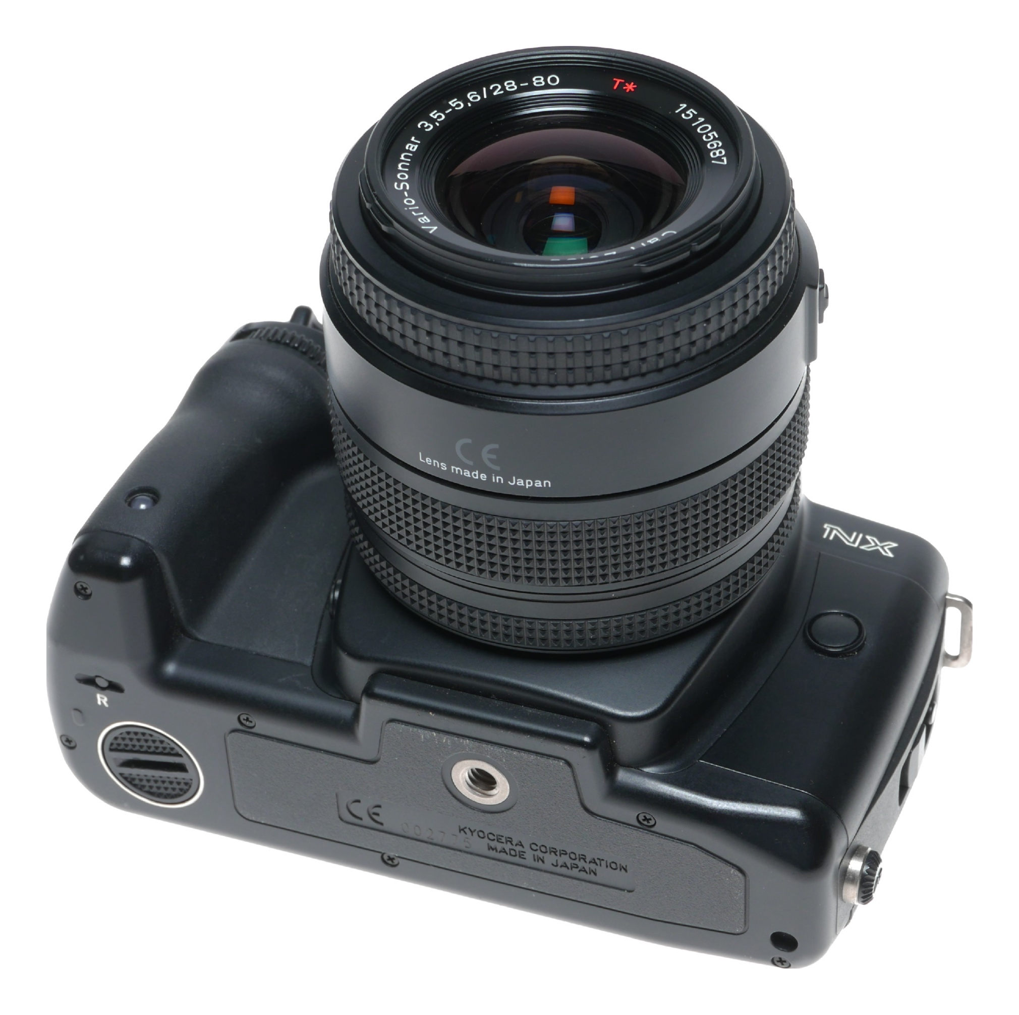 Contax NX film SLR camera Vario Sonnar 28-80mm Zoom lens vintage