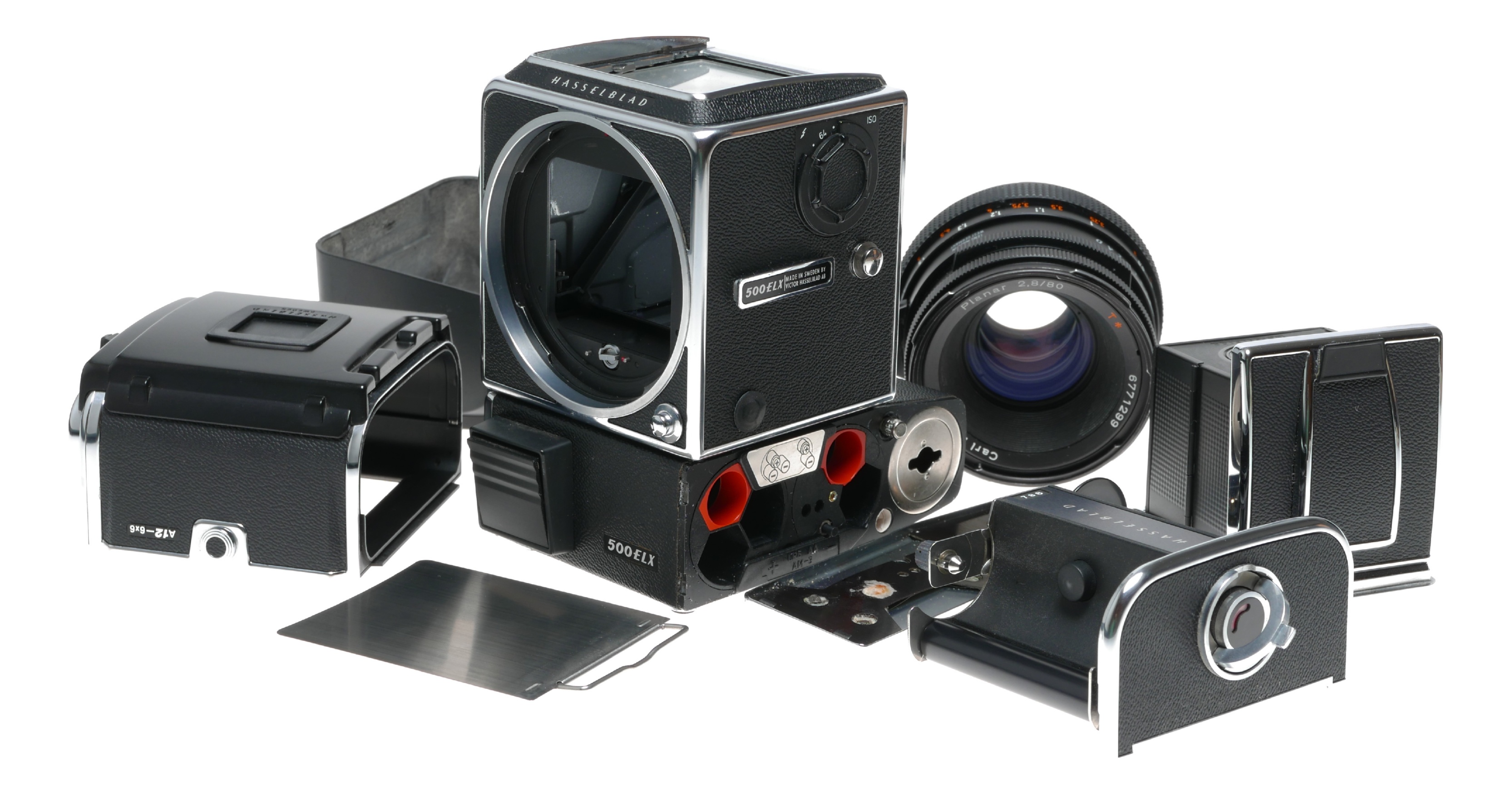 500 ELX Hasselblad camera Planar 2.8/80mm Zeiss T lens film kit | eBay