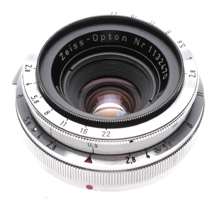 Zeiss Opton Biogon 1:2.8 f=35mm Contax RF chrome rare coated lens
