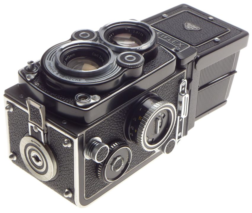 TLR Rolleiflex 3,5F Zeiss Planar 3.5/75mm coated lens 120 film