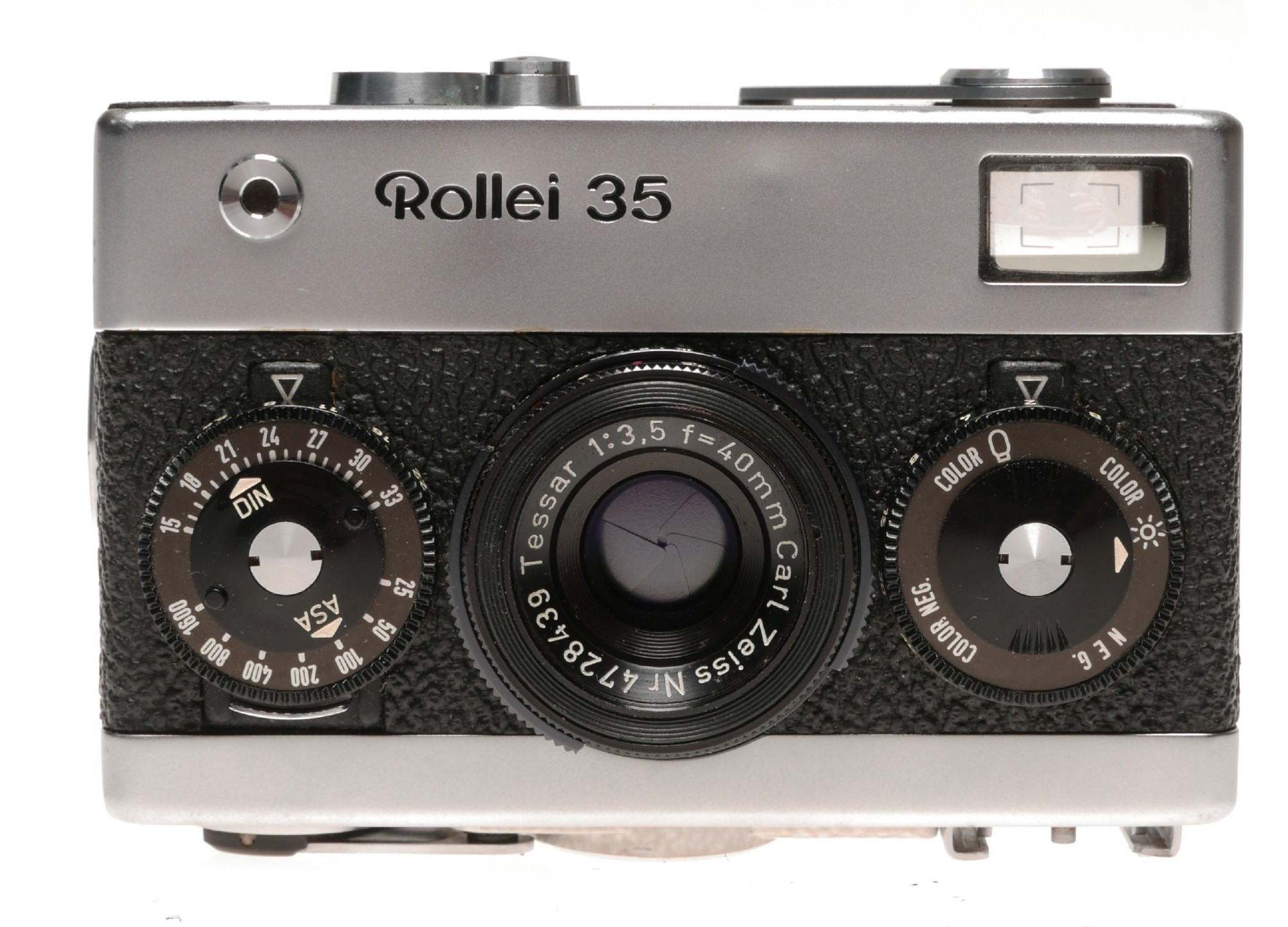 Rollei 35 Zeiss Tessar 1:3.5 f=40mm film camera Germany pouch